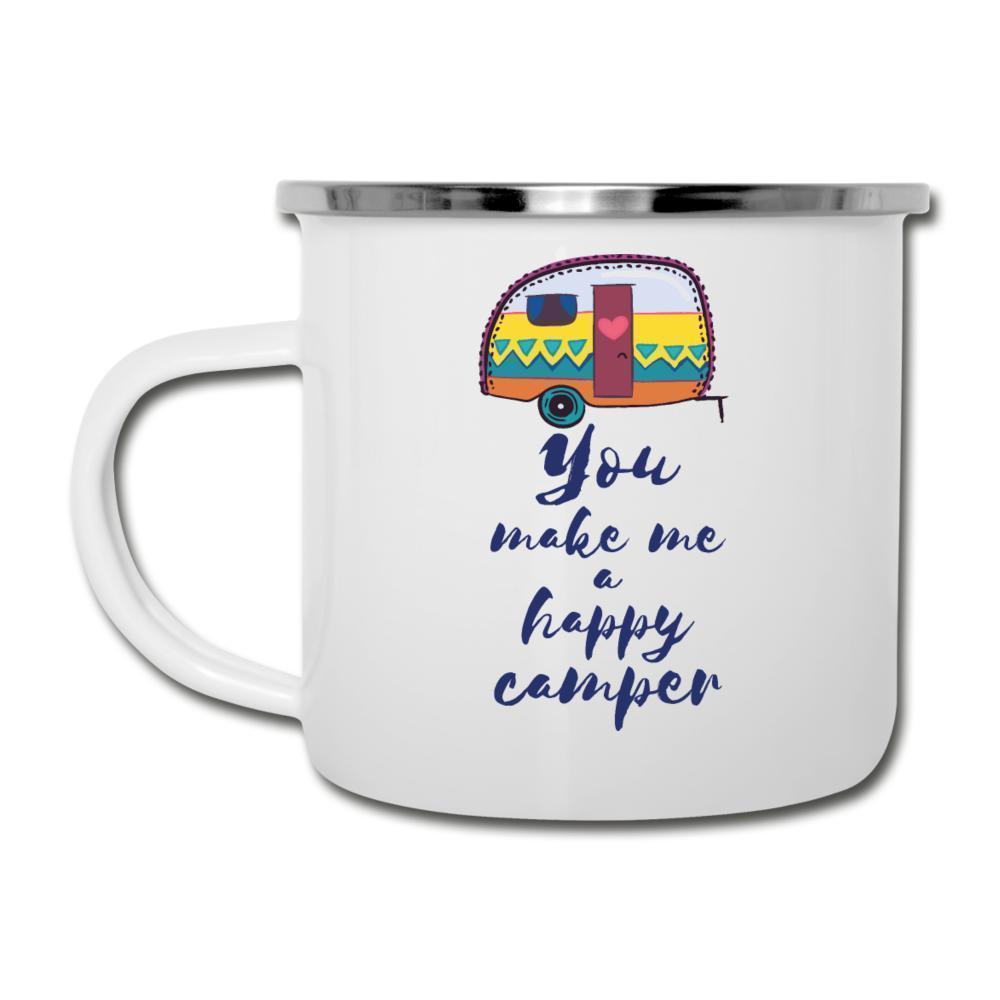 Happy Camper Enamel Camping Mug