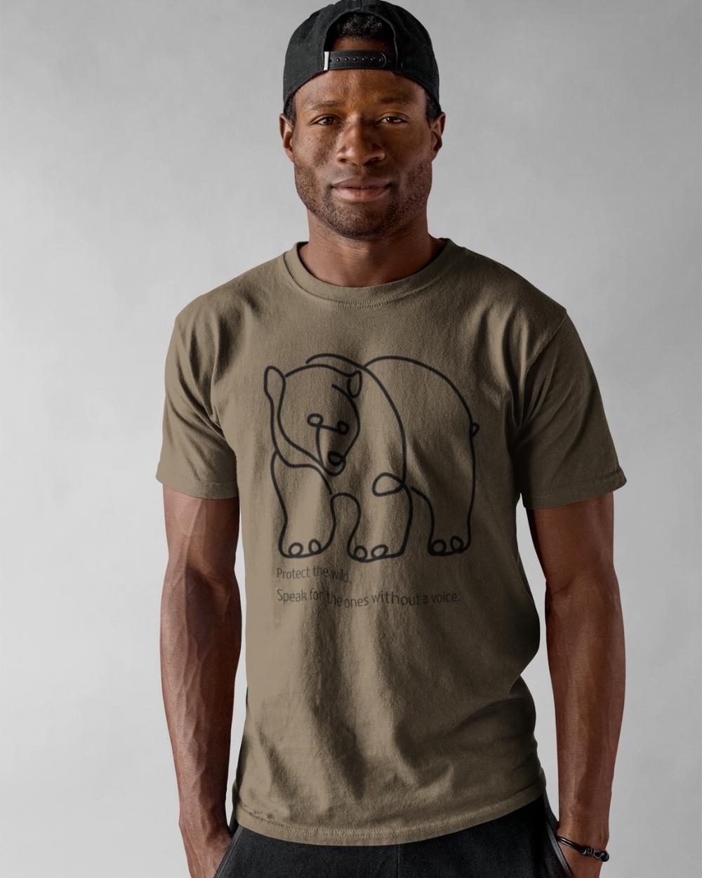 Men's Wild Bear Organic Cotton Heavyweight T-Shirt