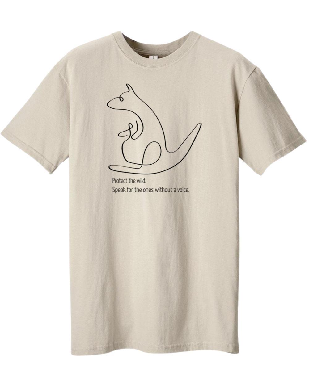 Men's Wild Kangaroo Organic Cotton Heavyweight T-Shirt