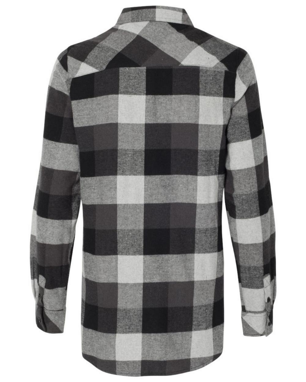 Women's Grey and Black Long Sleeve Flannel