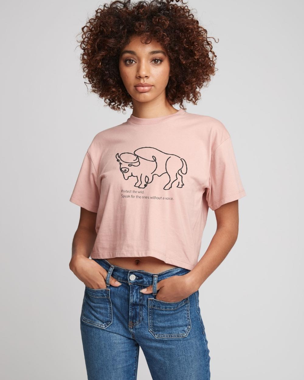 Women's Wild Buffalo Organic Cotton Crop Tee