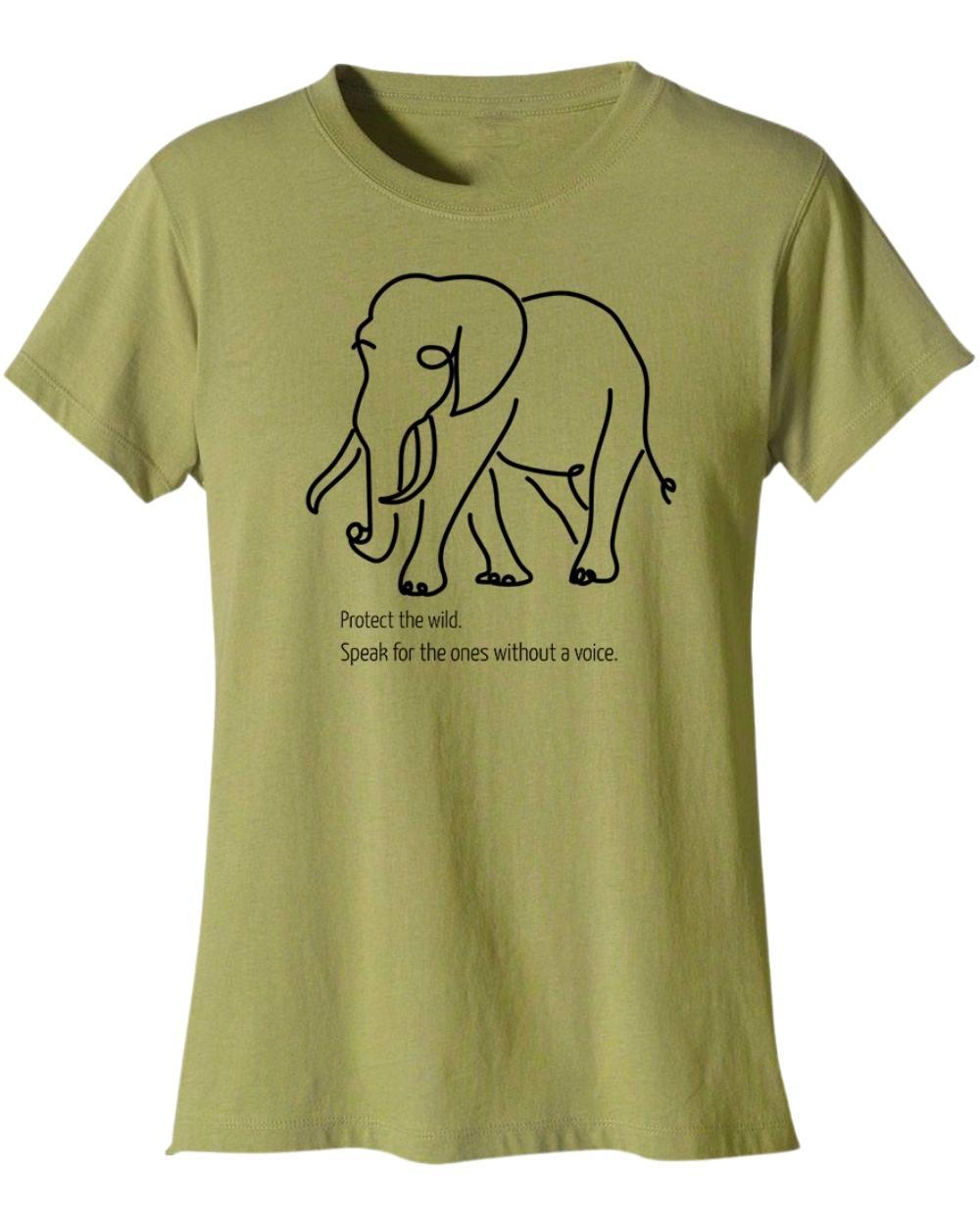 Women's Wild Elephant Organic Cotton Classic T-Shirt