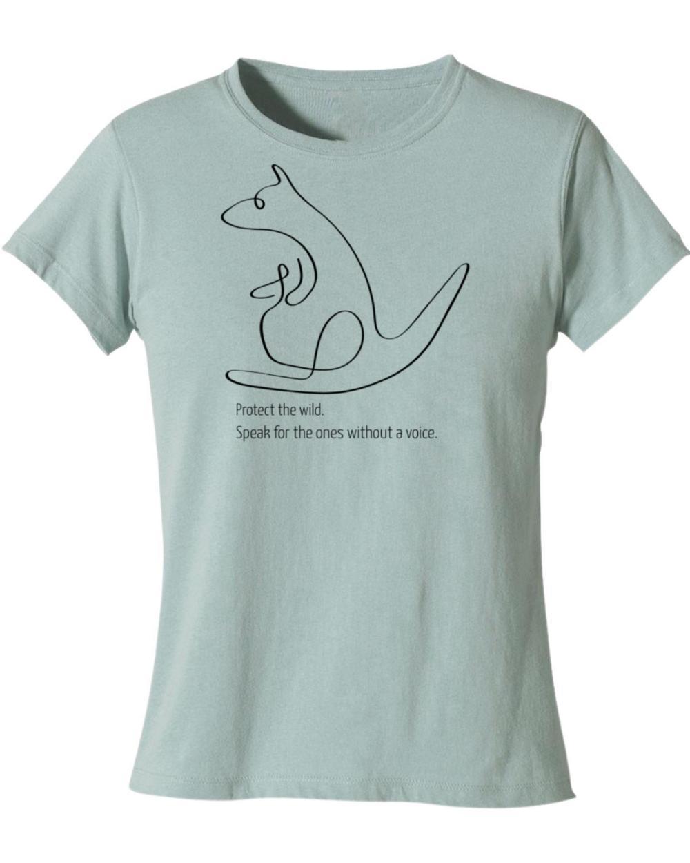 Women's Wild Kangaroo Organic Cotton Classic T-Shirt